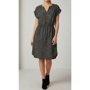 White House Black Market Polka Dot Dress Womens 10 Tie Waist Casual